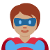 🦸🏽 superhero: medium skin tone display on Twitter